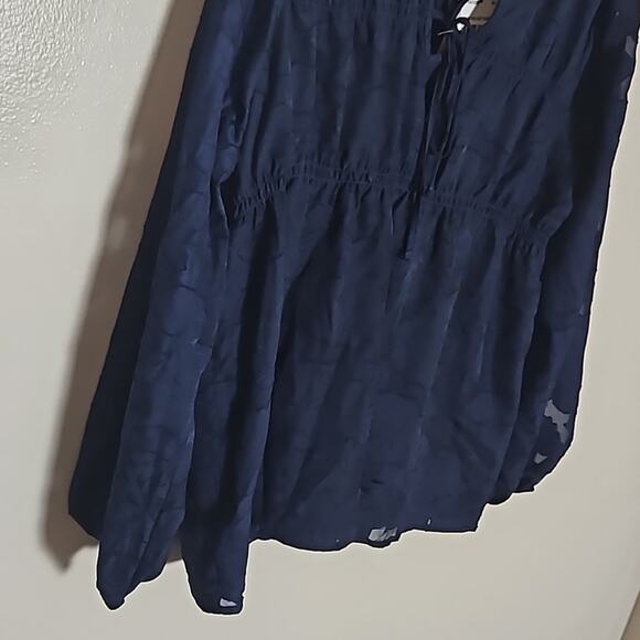 NWT Mason & Belle Romantic Navy Boho Blouse Sz Small - Picture 6 of 12